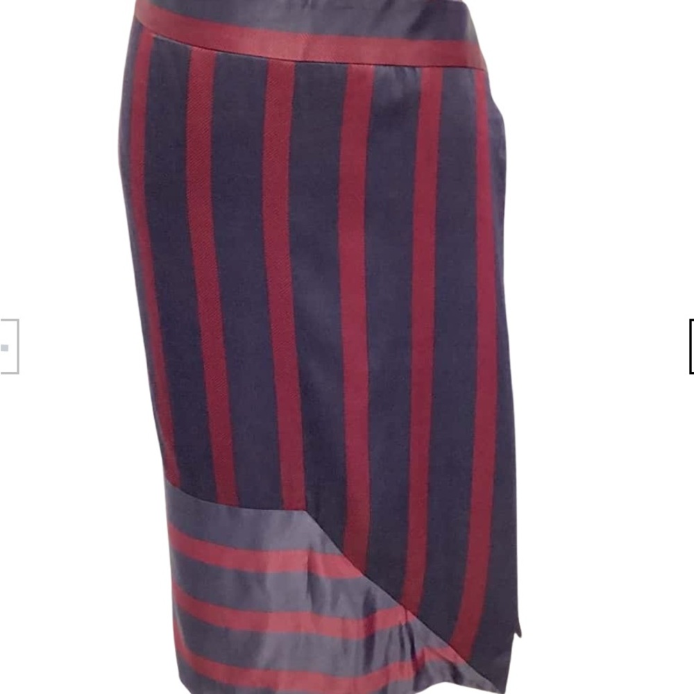 Malene Birger oxblood and navy wrap skirt Skirt